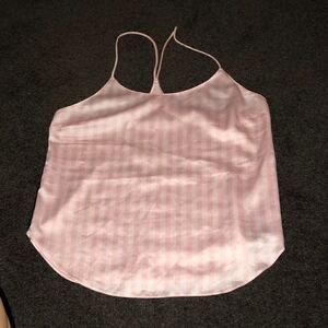 Victoria's Secret striped silky pajama top size S